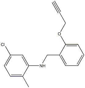 5-chloro-2-methyl-N-{[2-(prop-2-yn-1-yloxy)phenyl]methyl}aniline Structure