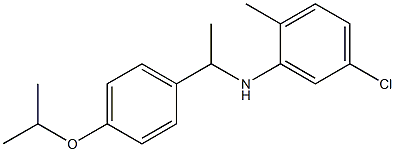 5-chloro-2-methyl-N-{1-[4-(propan-2-yloxy)phenyl]ethyl}aniline,,结构式