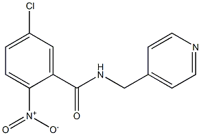 5-chloro-2-nitro-N-(pyridin-4-ylmethyl)benzamide 化学構造式