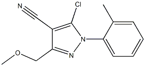 5-chloro-3-(methoxymethyl)-1-(2-methylphenyl)-1H-pyrazole-4-carbonitrile Structure