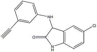 5-chloro-3-[(3-ethynylphenyl)amino]-2,3-dihydro-1H-indol-2-one Struktur