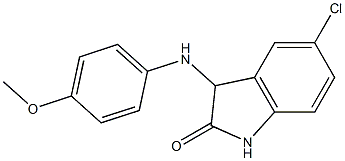 5-chloro-3-[(4-methoxyphenyl)amino]-2,3-dihydro-1H-indol-2-one,,结构式