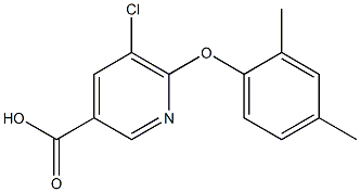 5-chloro-6-(2,4-dimethylphenoxy)pyridine-3-carboxylic acid,,结构式