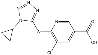 5-chloro-6-[(1-cyclopropyl-1H-1,2,3,4-tetrazol-5-yl)sulfanyl]pyridine-3-carboxylic acid