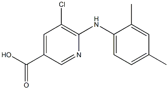 5-chloro-6-[(2,4-dimethylphenyl)amino]pyridine-3-carboxylic acid Structure