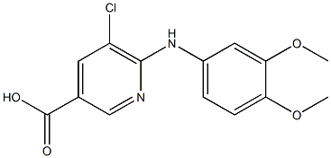 5-chloro-6-[(3,4-dimethoxyphenyl)amino]pyridine-3-carboxylic acid