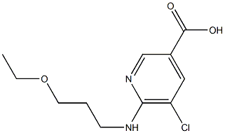 5-chloro-6-[(3-ethoxypropyl)amino]pyridine-3-carboxylic acid