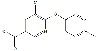 5-chloro-6-[(4-methylphenyl)sulfanyl]pyridine-3-carboxylic acid