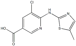  5-chloro-6-[(5-methyl-1,3-thiazol-2-yl)amino]pyridine-3-carboxylic acid