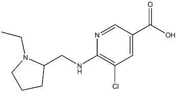 5-chloro-6-{[(1-ethylpyrrolidin-2-yl)methyl]amino}pyridine-3-carboxylic acid Structure