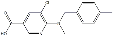 5-chloro-6-{methyl[(4-methylphenyl)methyl]amino}pyridine-3-carboxylic acid Structure