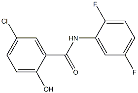 5-chloro-N-(2,5-difluorophenyl)-2-hydroxybenzamide Struktur