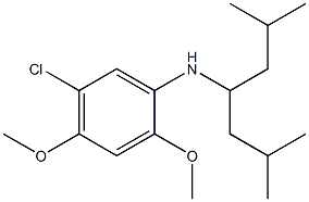 5-chloro-N-(2,6-dimethylheptan-4-yl)-2,4-dimethoxyaniline,,结构式