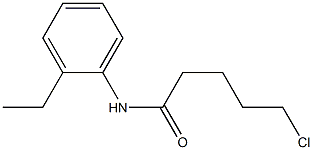 5-chloro-N-(2-ethylphenyl)pentanamide,,结构式