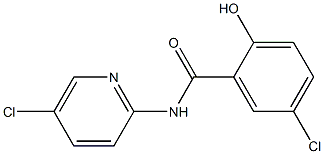 5-chloro-N-(5-chloropyridin-2-yl)-2-hydroxybenzamide 化学構造式