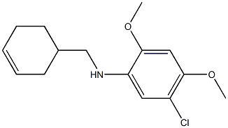 5-chloro-N-(cyclohex-3-en-1-ylmethyl)-2,4-dimethoxyaniline Structure