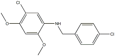 5-chloro-N-[(4-chlorophenyl)methyl]-2,4-dimethoxyaniline Structure