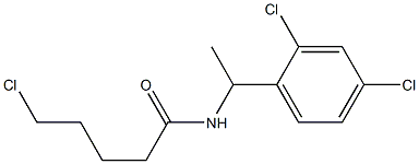 5-chloro-N-[1-(2,4-dichlorophenyl)ethyl]pentanamide Struktur