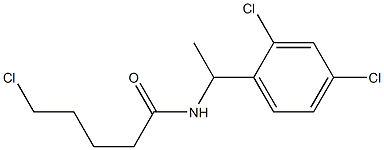 5-chloro-N-[1-(2,4-dichlorophenyl)ethyl]pentanamide Structure