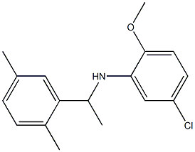 5-chloro-N-[1-(2,5-dimethylphenyl)ethyl]-2-methoxyaniline Struktur