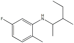 5-fluoro-2-methyl-N-(3-methylpentan-2-yl)aniline Structure