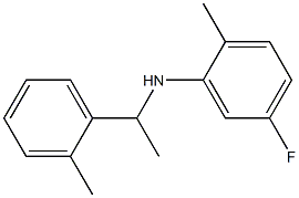 5-fluoro-2-methyl-N-[1-(2-methylphenyl)ethyl]aniline,,结构式