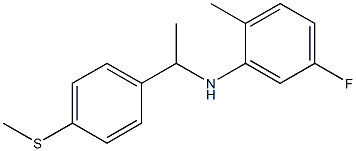 5-fluoro-2-methyl-N-{1-[4-(methylsulfanyl)phenyl]ethyl}aniline