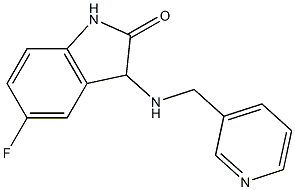 5-fluoro-3-[(pyridin-3-ylmethyl)amino]-2,3-dihydro-1H-indol-2-one Structure