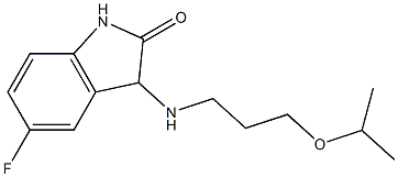 5-fluoro-3-{[3-(propan-2-yloxy)propyl]amino}-2,3-dihydro-1H-indol-2-one Struktur