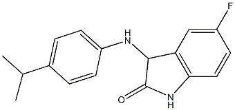 5-fluoro-3-{[4-(propan-2-yl)phenyl]amino}-2,3-dihydro-1H-indol-2-one,,结构式