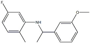 5-fluoro-N-[1-(3-methoxyphenyl)ethyl]-2-methylaniline Structure