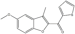 5-methoxy-3-methyl-2-(thiophen-2-ylcarbonyl)-1-benzofuran Struktur