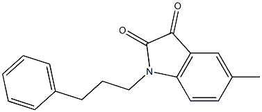 5-methyl-1-(3-phenylpropyl)-2,3-dihydro-1H-indole-2,3-dione 结构式