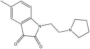 5-methyl-1-[2-(pyrrolidin-1-yl)ethyl]-2,3-dihydro-1H-indole-2,3-dione Structure