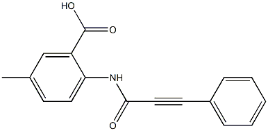 5-methyl-2-(3-phenylprop-2-ynamido)benzoic acid Struktur