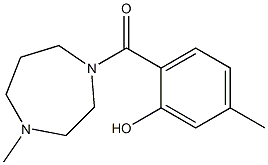 5-methyl-2-[(4-methyl-1,4-diazepan-1-yl)carbonyl]phenol Structure