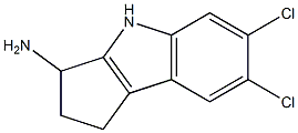 6,7-dichloro-1H,2H,3H,4H-cyclopenta[b]indol-3-amine 结构式