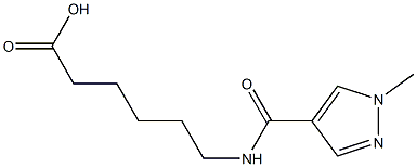 6-[(1-methyl-1H-pyrazol-4-yl)formamido]hexanoic acid Struktur