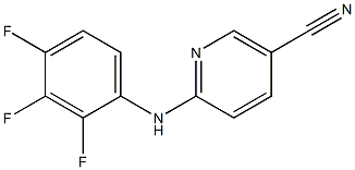 6-[(2,3,4-trifluorophenyl)amino]nicotinonitrile Struktur