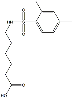 6-[(2,4-dimethylbenzene)sulfonamido]hexanoic acid 结构式