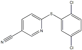 6-[(2,5-dichlorophenyl)sulfanyl]pyridine-3-carbonitrile 化学構造式