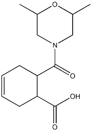 6-[(2,6-dimethylmorpholin-4-yl)carbonyl]cyclohex-3-ene-1-carboxylic acid 结构式