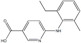 6-[(2-ethyl-6-methylphenyl)amino]pyridine-3-carboxylic acid Struktur