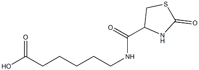 6-[(2-oxo-1,3-thiazolidin-4-yl)formamido]hexanoic acid Structure