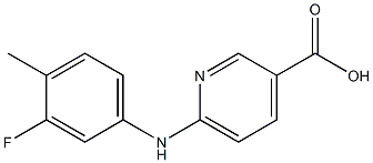 6-[(3-fluoro-4-methylphenyl)amino]pyridine-3-carboxylic acid Struktur