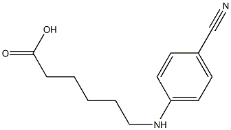 6-[(4-cyanophenyl)amino]hexanoic acid Struktur