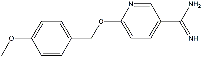 6-[(4-methoxyphenyl)methoxy]pyridine-3-carboximidamide,,结构式