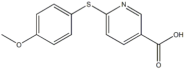 6-[(4-methoxyphenyl)sulfanyl]pyridine-3-carboxylic acid Structure