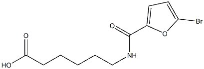 6-[(5-bromo-2-furoyl)amino]hexanoic acid Structure