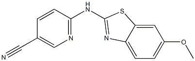 6-[(6-methoxy-1,3-benzothiazol-2-yl)amino]nicotinonitrile Struktur